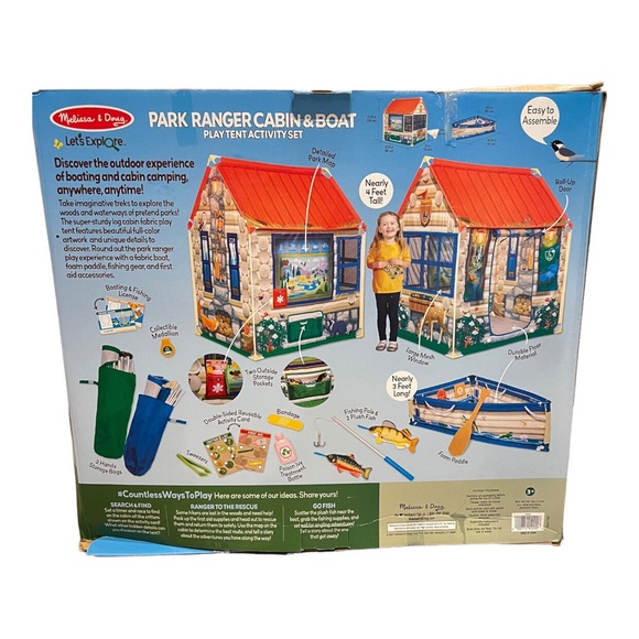 Melissa & Doug Let's Explore Park Ranger Cabin & Boat - Picture 3 of 9